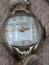 Vintage Wittnauer Ladies Watch 10k Gold Filled Bazel For Parts Repair
