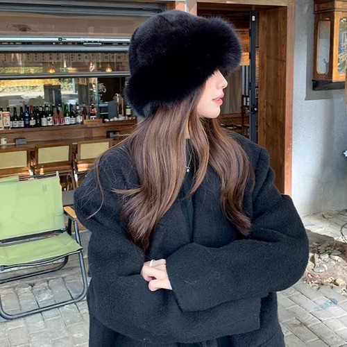New Fluffy Fur Bucket Hat For Women Plush Fisherman Hat Warm Women's Winter H H1 - Picture 12 of 13