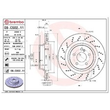 2x Brembo Scheibenbremse 26118885 hinten A2114231012 A2114231112