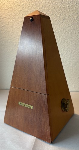 Metronomo vintage Seth Thomas Wood G068 DeMaelzel timer carica, testato con scatola - Foto 2 di 13