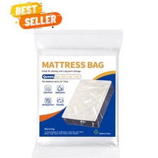 Mattress Bag for Moving Storage - Plastic Waterproof Mattress Protector Cover...