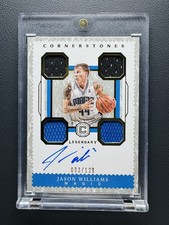 2017-18 Panini Cornerstones Jason Williams Legendary GU Quad Patch Auto /129