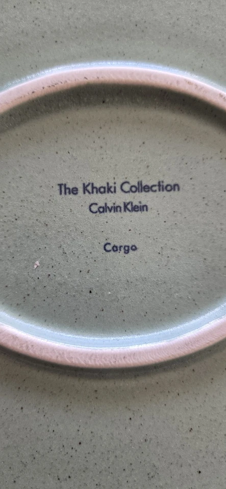 Vajilla de gres Calvin Klein caqui cargo savia 15 pulgadas plato ovalado  Foto 3 de 3