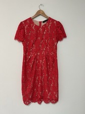 Twin-Set Simona Barbieri Elegant Red FloralLace Dress