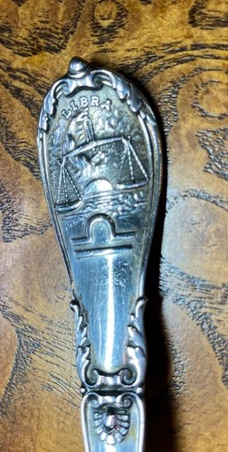 Gorham Sterling Silver Zodiac Spoon - Libra/ Sept - 5 1/2" 1.002 troy oz NO MONO