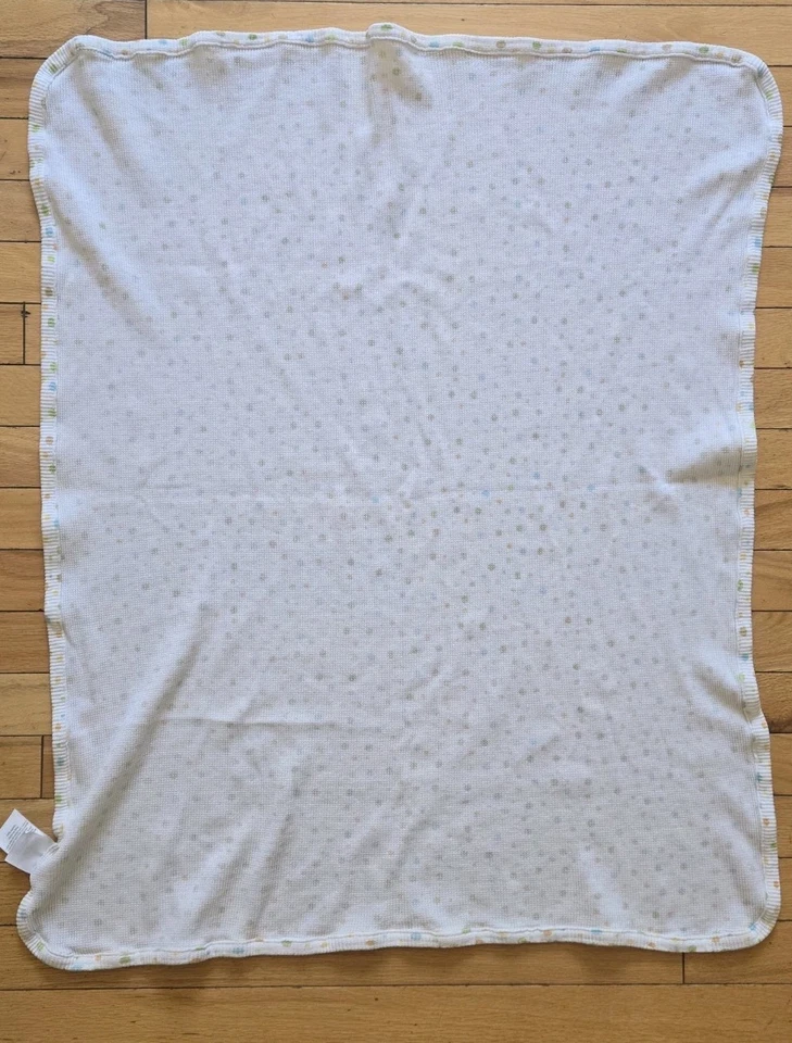 Manta térmica para bebé Koala tejido gofre lunares círculos verde naranja azul Foto 3 de 4