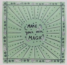 Molly Hatch "Wear for Magic" Original Art 100 Cotton Bandana Scarf 21 x 21