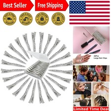 24Pcs Silver Duck Billed Hair Clips for Effortless Styling and Sectioning