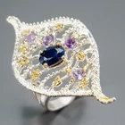 Jewellery Blue Sapphire Ring 925 Sterling Silver Size 8.5 /R463069