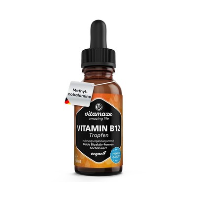 Vitamin B12 Tropfen hochdosiert & vegan 500 mcg, 50 ml (1700 50 (1er Pack) 