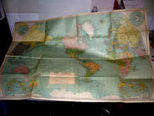 Original Vintage 1932 National Geographic Magazine WORLD MAP 26" x 38"