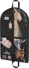 40" Waterproof Dance Costume Garment Bag with Pockets and Handles, Black
