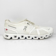 On Womens Cloud 5 White Running Shoes Sneakers Size 8