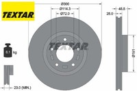 2X Bremsscheibe Textar 92130403 2 Bremsscheiben Vorderachse Vorne FüR Mazda