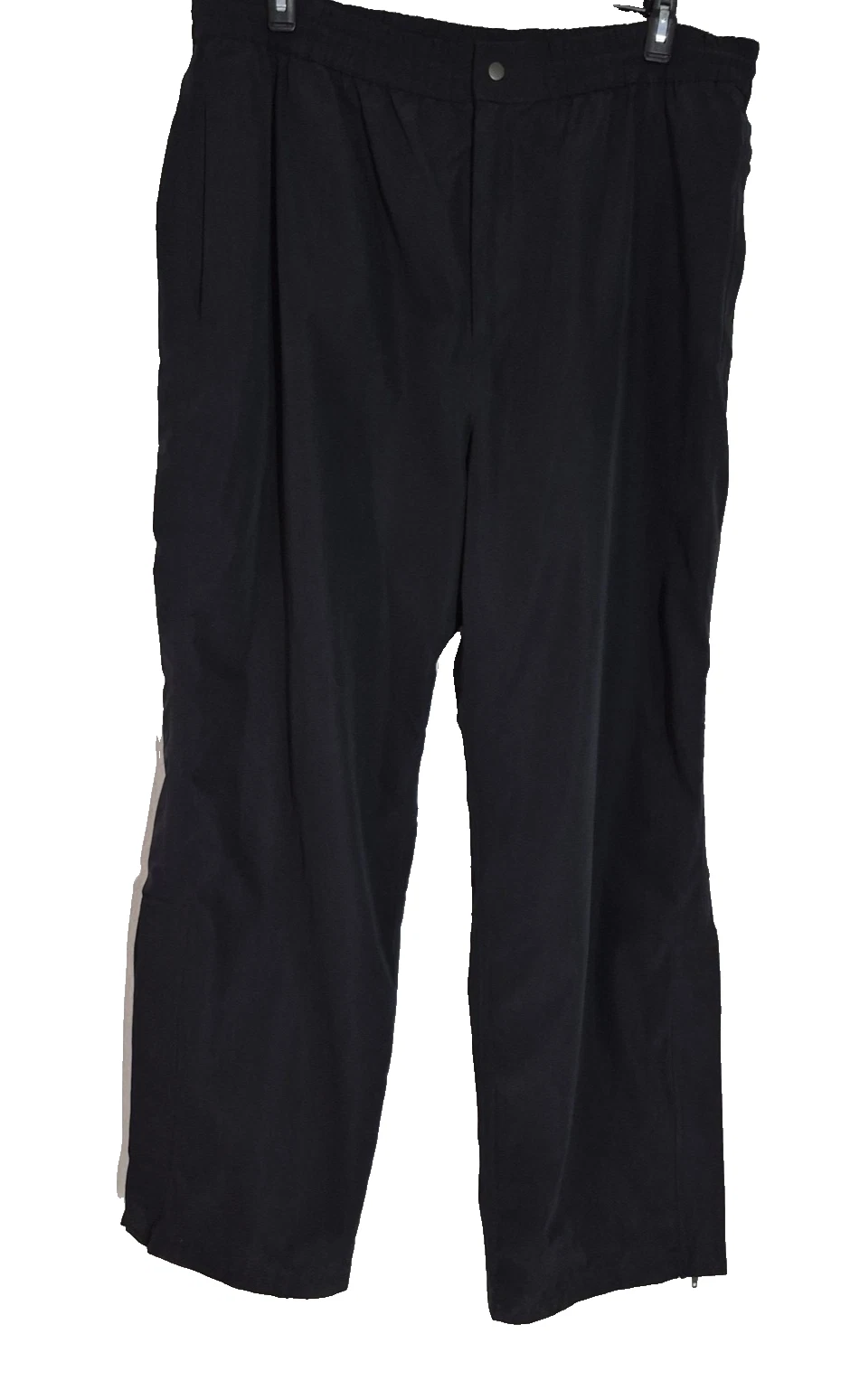 Bolle Golf Rain Pants Mens 2XL Black Lined Elastic Waist Zip Leg Overpants
