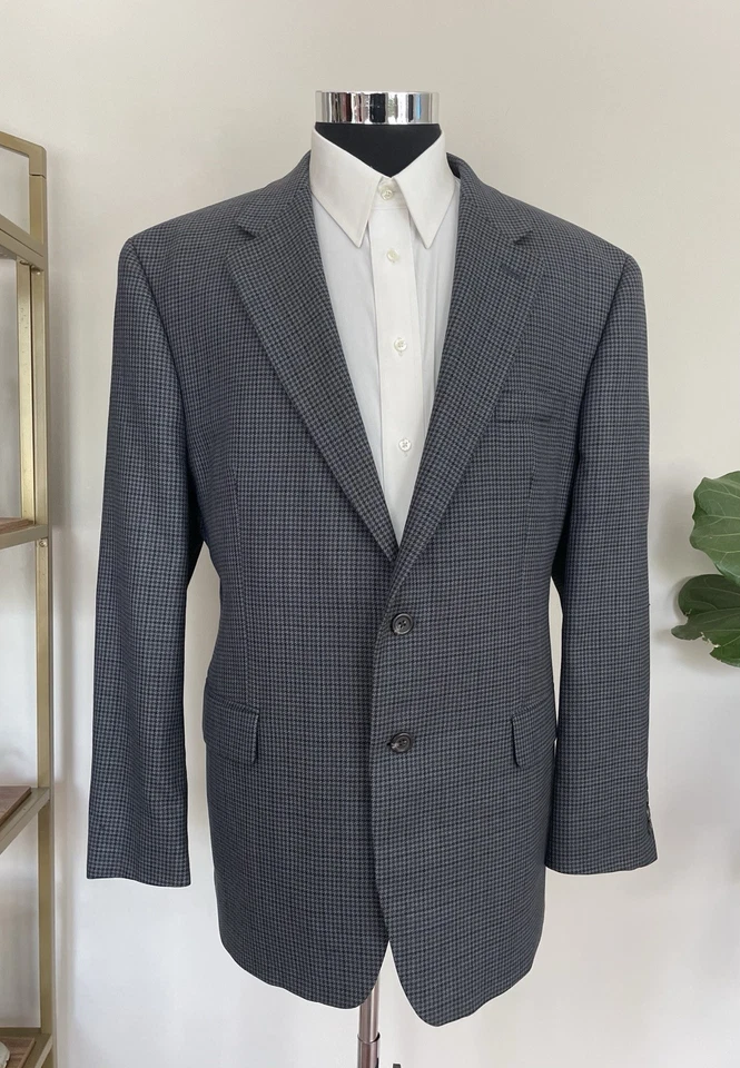 Chaqueta Abrigo Deportivo Ralph Lauren Para Hombres Dos Botones Lana Tweed Talla 46R Foto 2 de 4