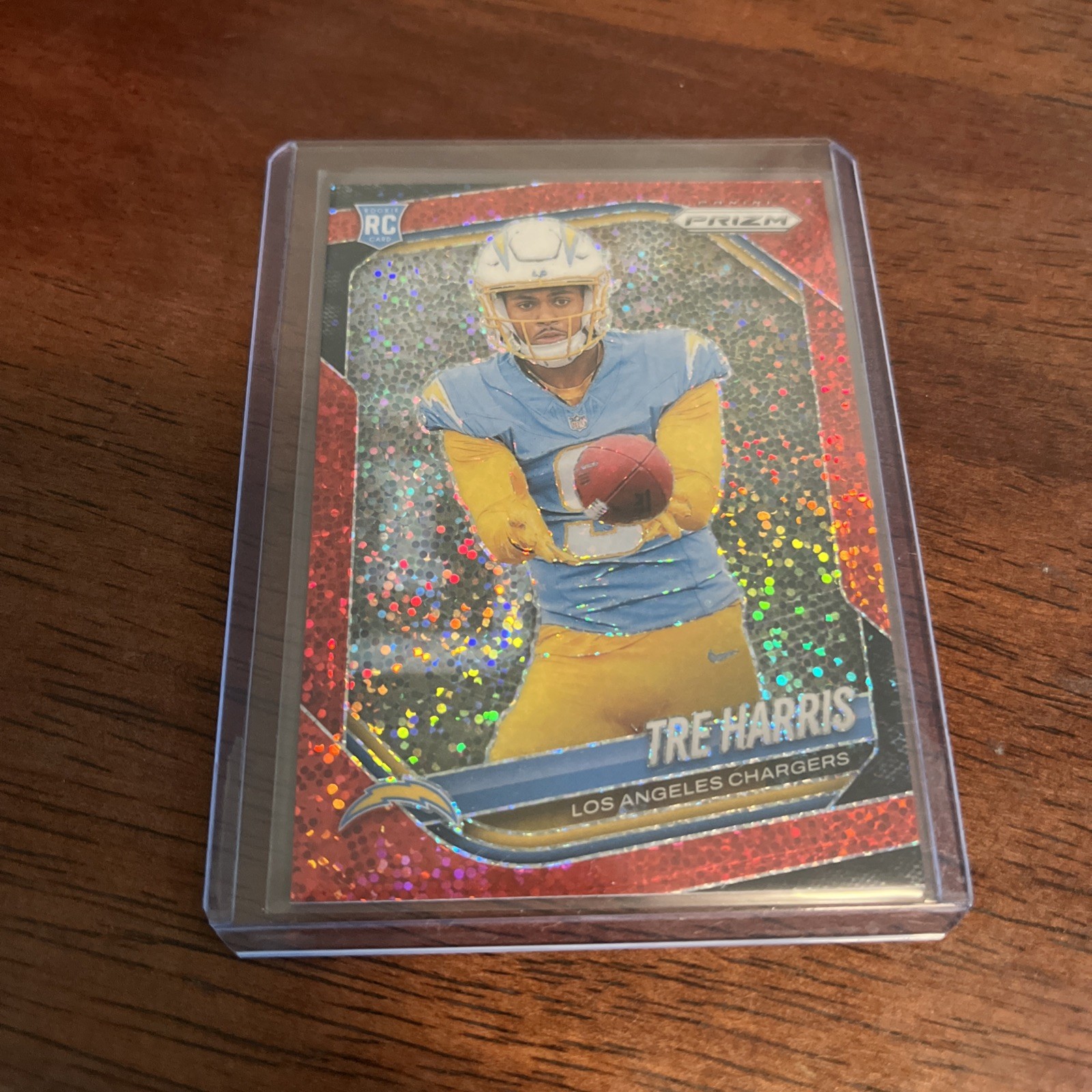 2025 Panini Prizm TRE HARRIS #371 Red Sparkle Rookie Prizm SSP RC - Chargers