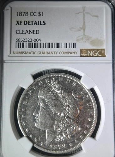 1878-CC MORGAN SILVER DOLLAR -NGC -XF-DETAILS-CLEANED