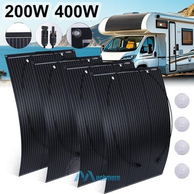 100W 200W 400W Watt Flexible Solar Panel Mono 12V RV Home Off-Grid Boat Camping