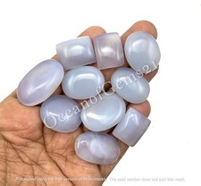 Cabochon en pierre de calcédoine bleue naturelle de 100 carats, 3 à 4...