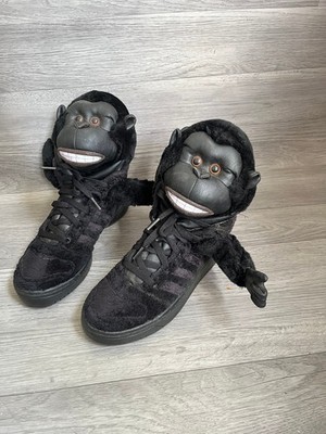 Adidas X Jeremy scott gorilla hi-top black  sneakers US 8.5, EU 42