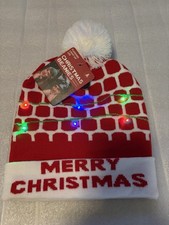 NWT Light Up Christmas Beanie Hat Cap Knit 3 Settings One Size