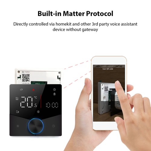 Wireless Matter Thermostat For House Water/Gas Boiler Heating With APP And V HOT - Picture 6 of 12