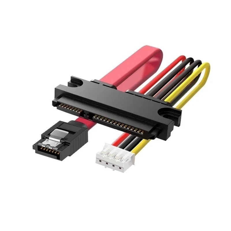 SATA 7+15 Pin Female to SATA 7 Pin Molex IDE PH 2.0 Mini 4Pin Power & Data Cable - Image 2 of 4