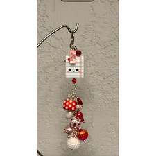 Teachers Pet Cute Notebook Beaded Keychain Kawaii School Charm