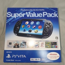 Excellent Sony PlayStation PS Vita PCH-1100 Crystal Black Console Value Pack