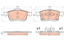 New Brake Pad Set, disc brake for FIAT:500L 77366915