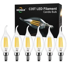 Dimmable E12 LED Chandelier Light Bulbs, 4W to Replace 25W/40W Candelabra Bas...