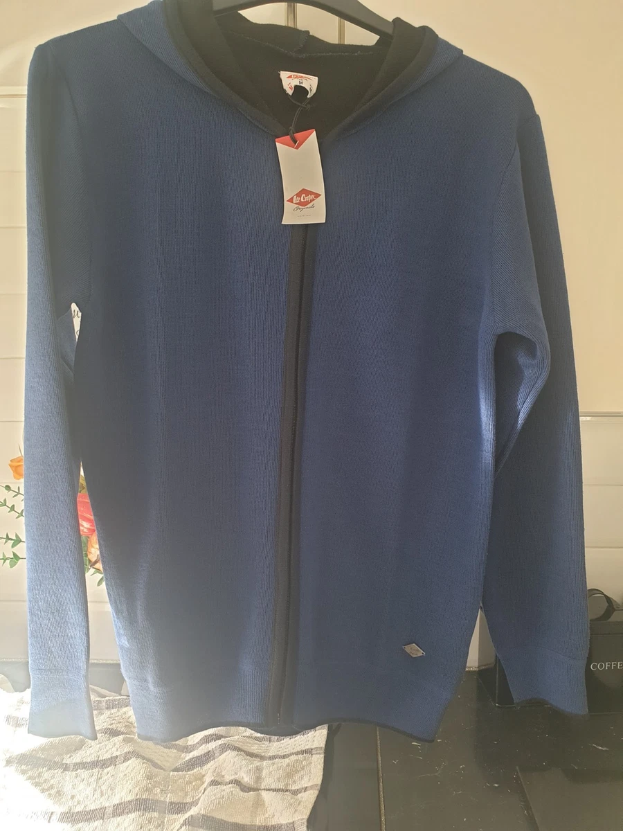 Sudadera con capucha ligera azul Lee Cooper Originals para hombre talla M (38-40")