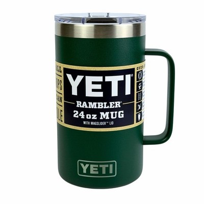 YETI Black Forest Green Rambler 24 oz Mug with Lid Limited Edition Retired NWTs