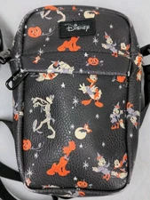 Disney Buckle Down Halloween Theme Crossbody Bag Black 