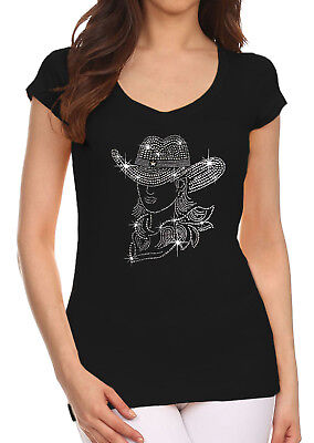DivaDesigns Cow Girl Rhinestone T-Shirts with Horse 