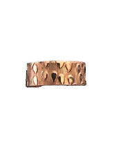 Copper Ring TEARS  LINES Pattern Open Backed Adjustable size 5 TO 6 1/2 CR-260