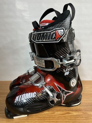 Atomic LiveFit 90 Sport T1 Red Ski Boots Size 25.5 299mm - Excellent Condition
