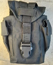 Modern BLACK MOLLE Tactical Multipurpose Pouch with 1 qt Canteen SWAT Spec Ops