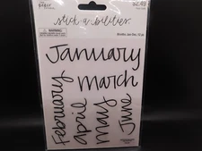 The paper studio Stick a bilities Cursive Month Stickers Jan-Dec 12pc