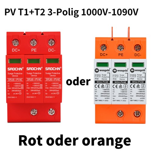 CENTEE Überspannungsschutz Photovoltaik PV 1000VDC Blitzschutz T2,T1+T2 B+C - Bild 25 von 29