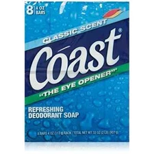 Coast Classic Scent Refreshing Deodorant Soap 8-4 oz Bars