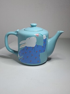Bunny Teapot Paris Bottman Ceramic Blue Rabbit Bottman Designs 1988 ...