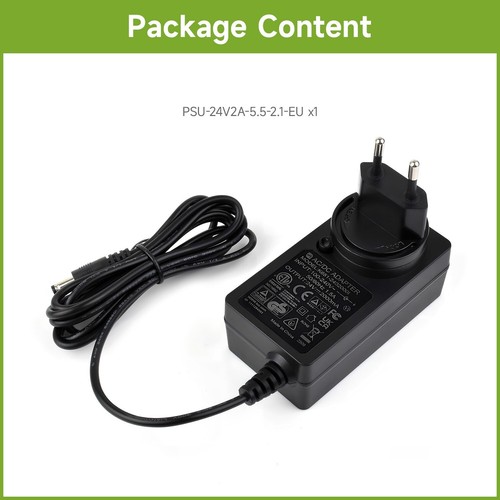 Adaptador de fuente de alimentación Waveshare 24V 2A, salida Jack DC, OD 5,5 mm, ID 2,1 mm - Imagen 6 de 8