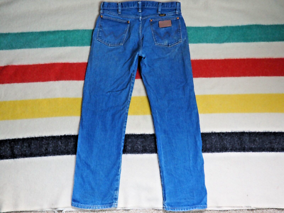 VTG 70s 80s Wrangler Faded Western Cowboy Blue Denim 32x29 USA 