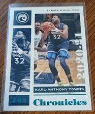 2020-21 Panini Chronicles Karl-Anthony Towns Teal Parallel #32 Timberwolves