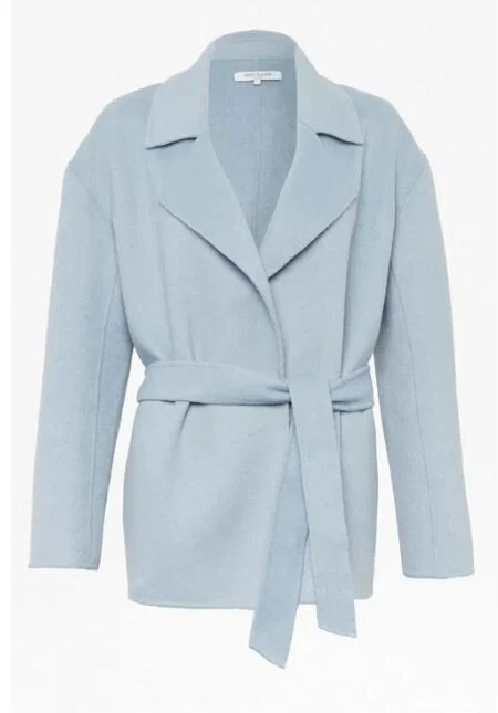 Manteau Ceinturé Double-Face Dallas GREAT PLAINS En Bleu UK 10 (CCC369) - Photo 3/3