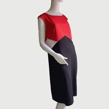 Nine West Textured Geometric Sleeveless Dress 16