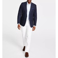 Bar Ill Mens Slim-fit Windowpane Sport Coat Navy Nwd Size 38s Bar Ill Mens Slim-fit Windowpane Sport Coat Navy Nwd Size 38s