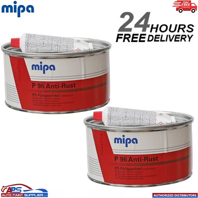 2x MIPA P96 2kg Anti-Rust Filler with Hardener – Premium Car